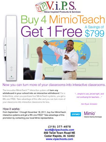 Buy 4 MimioTeach Get 1 Free