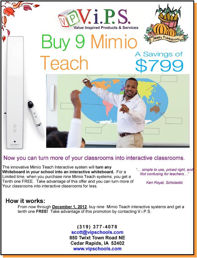 Mimio promotion