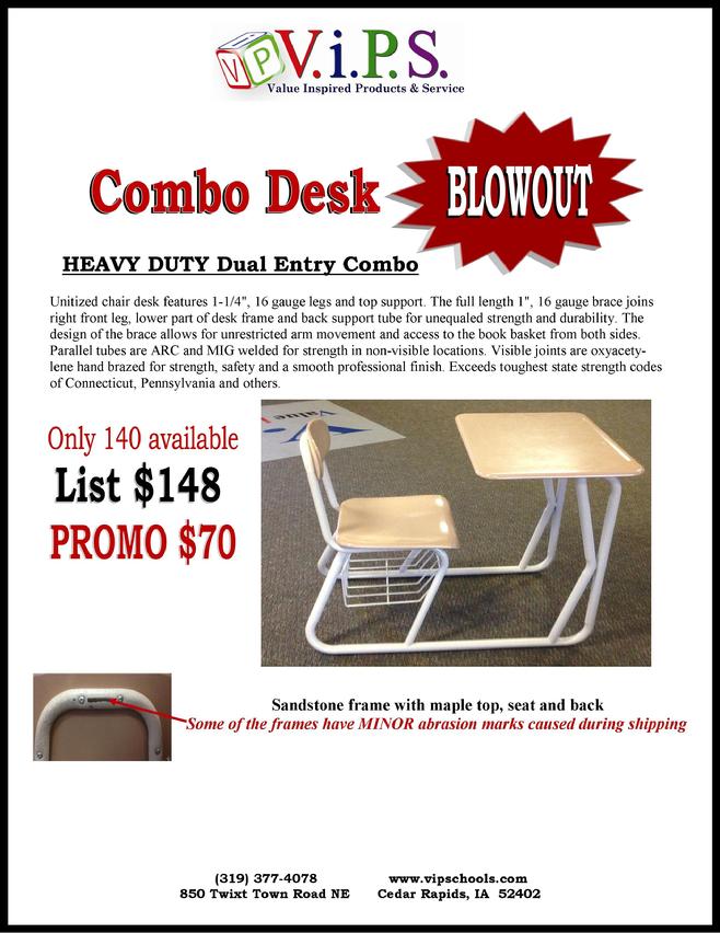 Columbia Manufacturing Dual Entry Desk